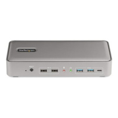 StarTech.com Dual-Laptop USB-C KVM Docking Station, Dual Monitor 4K 60Hz DisplayPort Dock, 5-Port USB Hub, GbE, 90W/45W Power Delivery to Two Laptops, Windows/Mac, 2-Host KVM Dock - Dokovací stanice - USB-C 3.2 Gen 2 - 2 x DP - 1GbE - kompatibilní s TAA