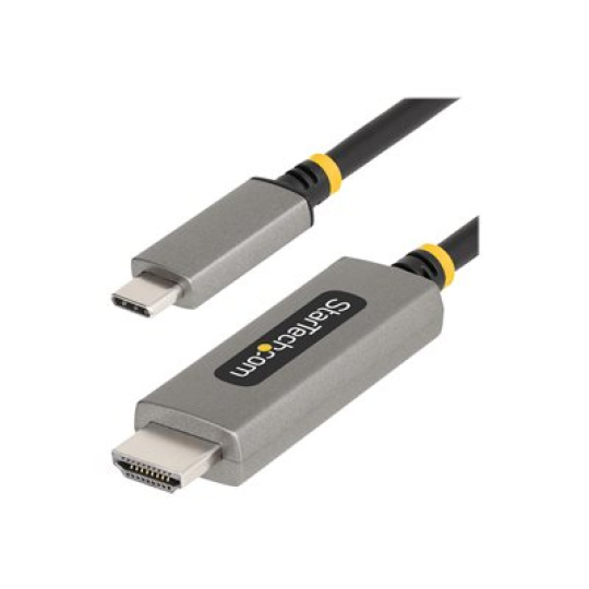StarTech.com 3ft (1m) USB-C to HDMI Adapter Cable, 8K 60Hz, 4K 144Hz, HDR10, USB Type-C to HDMI 2.1 Video Converter Cable, USB-C DP Alt Mode/USB4/Thunderbolt 3/4 Compatible - USB-C Laptop to HDMI Monitor (134B-USBC-HDMI211M) - Kabel adaptéru - 24 pin USB-C s piny (male) do HDMI s piny (male) - 1 m - šedá space gray - podpora 8K60Hz, podpora 4K144Hz