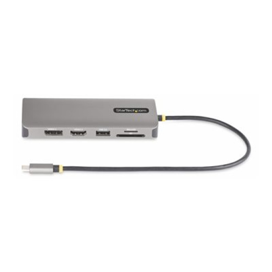 StarTech.com USB-C Triple-Monitor Multiport Adapter, HDMI/DP/Card Reader - Dokovací stanice - USB-C 3.2 Gen 1 / Thunderbolt 3 / Thunderbolt 4 - HDMI, 2 x DP - 1GbE