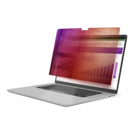 StarTech.com 16-inch MacBook Pro 21/23 Privacy Screen, Gold Filter w/Enhanced Privacy, Computer Security Shield, Double-Sided Screen Protector, +/- 30 Deg. - Filtr pro zvýšení soukromí k notebooku (horizontální) - odstranitelné - lepicí - 16" - zlatá, cerná
