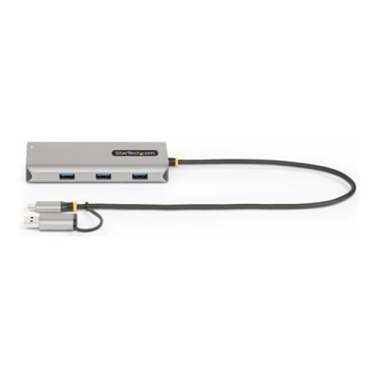 StarTech.com USB-C Multiport Adapter w/Attached USB-C to USB-A Dongle, Dual HDMI (4K30Hz/1080p60Hz), 3x USB-A, Mini Laptop Docking Station, Travel Dock, 1.3ft/40cm Cable - Dual Display M1/M2 MacBook/Windows/Chrome (167B-USBC-MULTIPORT) - Dokovací stanice - USB-C / USB 3.2 Gen 1 - 2 x HDMI