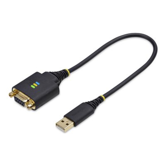 StarTech.com 1ft/30cm USB to Null Modem Serial Adapter Cable, FTDI, RS232 - USB / sériový kabel - USB (M) do DB-9 (F) šroubovací - 30 cm - drsný, lisovaný - cerná