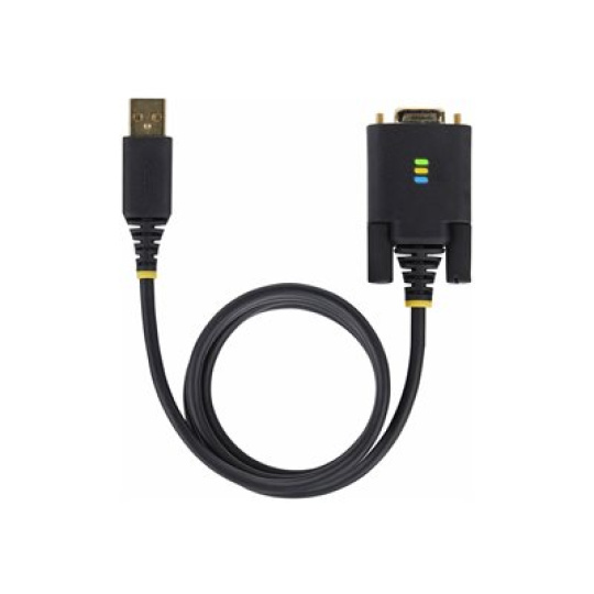 StarTech.com 3ft (1m) USB to Null Modem Serial Adapter Cable, Interchangeable DB9 Screws/Nuts, COM Retention, USB-A to RS232, FTDI, Level-4 ESD Protection, Windows/macOS/ChromeOS/Linux - Rugged TPE Construction (1P3FFCNB-USB-SERIAL) - USB / sériový kabel - USB (M) do DB-9 (M) - 1 m - cerná