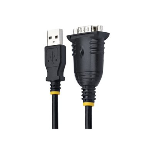 StarTech.com 3ft (1m) USB to Serial Cable, DB9 Male RS232 to USB Converter, USB to Serial Adapter for PLC/Printer/Scanner/Network Switches, USB to COM Port Adapter - Prolific IC, Automatic Handshake, Windows/macOS (1P3FP-USB-SERIAL) - Sériový kabel - DB-9 (M) šroubovací do USB (M) - 1 m