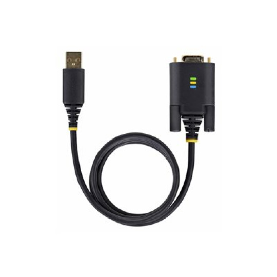 StarTech.com 6.6ft (2m) USB to Serial Adapter Cable, COM Retention, RS232 - USB / sériový kabel - USB (M) do DB-9 (M) šroubovací - 2 m - drsný, lisovaný - cerná