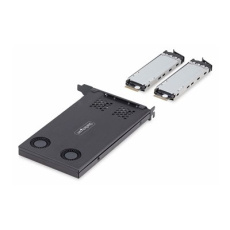 StarTech.com Dual-Bay M.2 NVMe SSD Removable Mobile Rack for PCIe x8 Slot - Adaptér rozhraní - M.2 - M.2 NVMe Card / PCIe (NVMe) - PCIe 4.0 x8 - cerná
