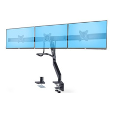 StarTech.com Crossbar Triple Monitor Desk Mount, VESA 75x75/100x100 - Montážní sada - nastavitelné rameno - pro 3 LCD displeje - triple monitor mount - hliník, ocel, plast - cerná - velikost obrazovky: 17"-27" - upevnitelné na stul