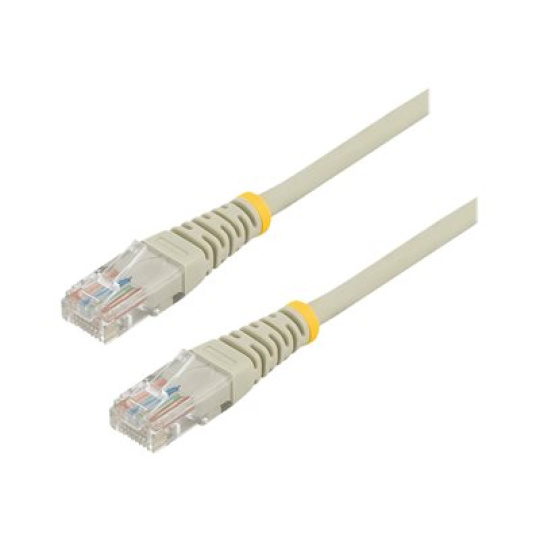StarTech.com 10m Gray Cat5e / Cat 5 Snagless Ethernet Patch Cable 10 m - Patch kabel - RJ-45 (M) do RJ-45 (M) - 10 m - UTP - CAT 5e - licna, provedení bez hrbolku - šedá