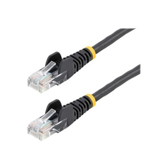 StarTech.com 5m Black Cat5e / Cat 5 Snagless Patch Cable 5 m - Patch kabel - RJ-45 (M) do RJ-45 (M) - 5 m - UTP - CAT 5e - provedení bez hrbolku - cerná