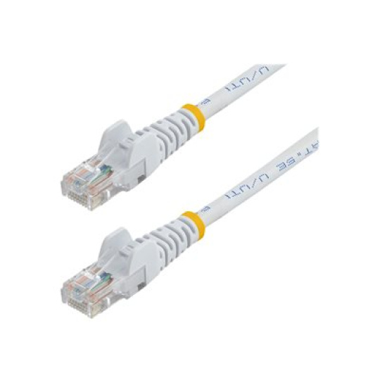 StarTech.com 5m White Cat5e / Cat 5 Snagless Ethernet Patch Cable 5 m - Sítový kabel - RJ-45 (M) do RJ-45 (M) - 5 m - UTP - CAT 5e - provedení bez hrbolku, licna - bílá
