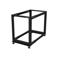 StarTech.com 15U 19" Open Frame Server Rack, 4 Post Adjustable Depth 22-40" Mobile, Free Standing Rolling Network/Computer Equipment Data Rack, Dell PowerEdge, HP ProLiant ThinkServer - Adjustable Server Rack (4POSTRACK15U) - Rozvadec stojanový open frame - 4 pozice - podlahové provedení - cerná - 15U