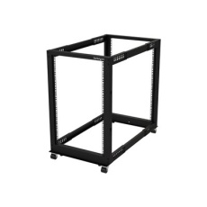 StarTech.com 18U 19" Open Frame Server Rack, 4 Post Adjustable Depth 22-40" Mobile, Free Standing Rolling Network/Computer Equipment Data Rack, Dell PowerEdge, HP ProLiant ThinkServer - Adjustable Server Rack (4POSTRACK18U) - Rozvadec stojanový open frame - 4 pozice - podlahové provedení - cerná - 18U