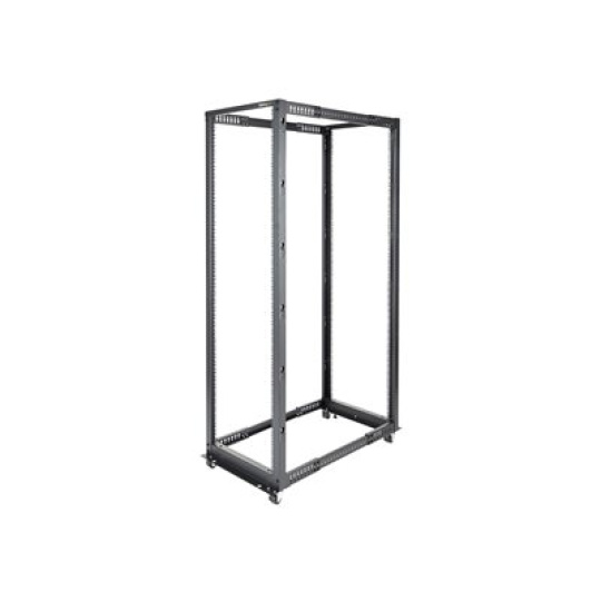 StarTech.com 42U 19" Open Frame Server Rack, 4 Post Adjustable Depth 23-41" Mobile, Free Standing Rolling Network/Computer Equipment Data Rack, Dell PowerEdge, HP ProLiant ThinkServer - Adjustable Server Rack (4POSTRACK42) - Rozvadec stojanový - cerná - 42U - pro P/N: CABSCREWM5B, CABSCREWSM5, CABSCREWSM5B, CABSCREWSM62, CABSCREWSM6B, CABSCRWS1224