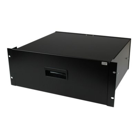 StarTech.com 4U Black Steel Storage Drawer for 19in Racks and Cabinets - Rack storage drawer - 4U - 4UDRAWER - Zásuvka skríne datového skladu - 4U - pro P/N: CABSCRWS1224, RK2537BKM, RK3236BKF, RK4236BKB, RK4242BK24, RK4242BK30, RKQMCAB12V2
