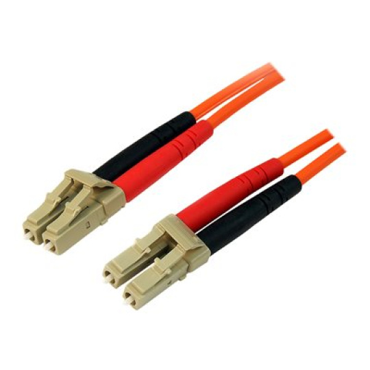 StarTech.com 1m Fiber Optic Cable - Multimode Duplex 50/125 - LSZH - LC/LC - OM2 - LC to LC Fiber Patch Cable (50FIBLCLC1) - Sítový kabel - multirežim LC (M) do multirežim LC (M) - 1 m - optické vlákno - duplex - 50 / 125 mikron - pro P/N: GLCLHSMDSTTA, GLCSXMMDST, GLCSXMMDSTT, JD118BST, MASFP1GBSXST, SFP100BFXST