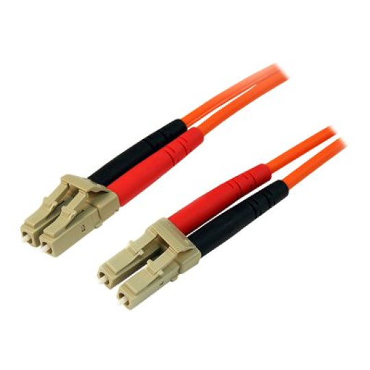 StarTech.com 2m Fiber Optic Cable - Multimode Duplex 50/125 - LSZH - LC/LC - OM2 - LC to LC Fiber Patch Cable (50FIBLCLC2) - Sítový kabel - multirežim LC (M) do multirežim LC (M) - 2 m - optické vlákno - duplex - 50 / 125 mikron - pro P/N: GLCLHSMDSTTA, GLCSXMMDST, GLCSXMMDSTT, JD118BST, MASFP1GBSXST, SFP100BFXST