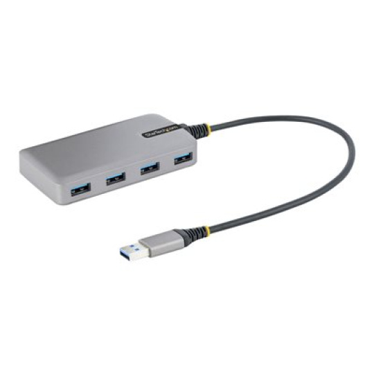 StarTech.com 4-Port USB Hub, USB 3.0 5Gbps, Bus Powered, USB-A to 4x USB-A Hub with Optional Auxiliary Power Input, Portable Desktop/Laptop USB Hub with 1ft (30cm) Attached Cable - USB Expansion Hub (5G4AB-USB-A-HUB) - Rozbocovac - 4 x USB 3.2 Gen 1 + 1 x micro-USB - desktop