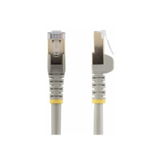 StarTech.com 1.5m CAT6A Ethernet Cable, 10 Gigabit Shielded Snagless RJ45 100W PoE Patch Cord, CAT 6A 10GbE STP Network Cable w/Strain Relief, Grey, Fluke Tested/UL Certified Wiring/TIA - Category 6A - 26AWG (6ASPAT150CMGR) - Patch kabel - RJ-45 (M) do RJ-45 (M) - 1.5 m - STP - CAT 6a - provedení bez hrbolku, lisovaný - šedá