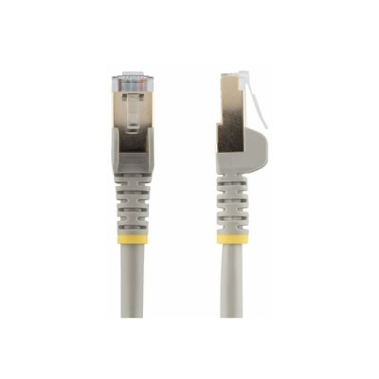 StarTech.com 7.5m CAT6A Ethernet Cable, 10 Gigabit Shielded Snagless RJ45 100W PoE Patch Cord, CAT 6A 10GbE STP Network Cable w/Strain Relief, Grey, Fluke Tested/UL Certified Wiring/TIA - Category 6A - 26AWG (6ASPAT750CMGR) - Patch kabel - RJ-45 (M) do RJ-45 (M) - 7.5 m - STP - CAT 6a - provedení bez hrbolku, lisovaný - šedá