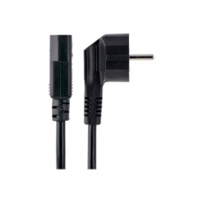 StarTech.com 1m (3ft) Computer Power Cord, 18AWG, EU Schuko to C13 Power Cord, 10A 250V, Black Replacement AC Cord, TV/Monitor Power Cable, Schuko CEE 7/7 to IEC 60320 C13 Power Cord - PC Power Supply Cable (713E-1M-POWER-CORD) - Elektrický kabel - power CEE 7/7 (Z) úhlový do power IEC 60320 C13 - AC 250 V - 10 A - 1 m - lisovaný - cerná