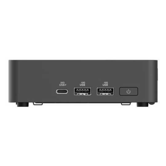 ASUS NUC 15 Pro Slim Kit RNUC15CRKU500000 - Barebone - mini PC 1 x Core Ultra 7 225H / až 4.9 GHz - vPro - RAM 0 GB - Arc Graphics 130T - IEEE 802.11ax (Wi-Fi 6), IEEE 802.11be (Wi-Fi 7), Bluetooth 5.4, Gigabit Ethernet, 2.5 Gigabit Ethernet - cerná