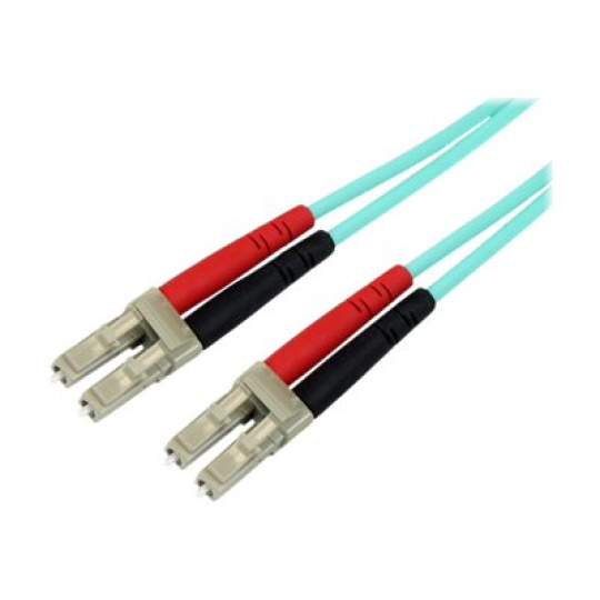 StarTech.com 2m Fiber Optic Cable - 10 Gb Aqua - Multimode Duplex 50/125 - LSZH - LC/LC - OM3 - LC to LC Fiber Patch Cable - Patch kabel - multirežim LC (M) do multirežim LC (M) - 2 m - optické vlákno - duplex - 50 / 125 mikron - vode - barva - pro P/N: J9152AST, MASFP10GBSR, SFP10GBLRMST, SFP10GBSRST, SFP10GSRSST, SFP10GSRXST