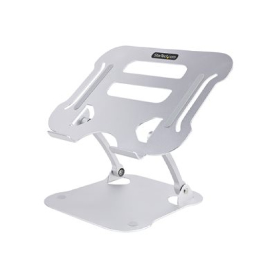 StarTech.com Laptop Stand for Desk, Ergonomic Laptop Stand Adjustable Height, Aluminum, Portable, Supports up to 22lb (10kg), Foldable Laptop Holder for Desk - Angled Notebook Computer Riser/Lift (ADJ-LAPTOP-RISER) - Stojánek na notebook - montáž na stul - stríbrná - pro P/N: PRIVSCNLT15, PRIVSCNMAC13, PRIVSCNMAC15