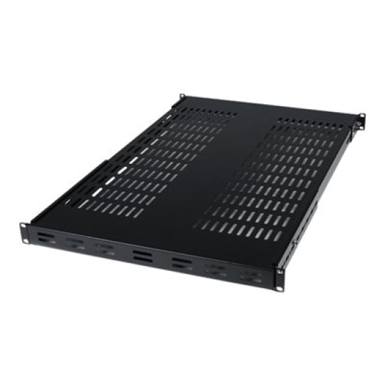 StarTech.com 1U Adjustable Vented Server Rack Mount Shelf - 175lbs - 19.5 to 38in Deep Universal Tray for 19" AV/ Network Equipment Rack (ADJSHELF) - Police skríne - cerná - 1U - 19" - pro P/N: CABSCRWS1224, RK1536BKF, RK1836BKF, RK3236BKF, RK4236BKB, RK4242BK24, RK4242BK30