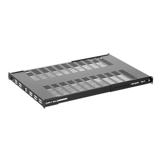 StarTech.com Server Rack Shelf - 1U - Adjustable Mount Depth - Heavy Duty - Police skříně - černá - 1U - 19" - pro P/N: RK1233BKM, RK2433BKM, RK2537BKM, RK3236BKF, RK4236BKB, RK4242BK24, RK4242BK30