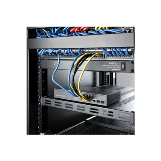 StarTech.com Server Rack Shelf - 1U - Adjustable Mount Depth - Heavy Duty - Police skríne - cerná - 1U - 19" - pro P/N: RK1233BKM, RK2433BKM, RK2537BKM, RK3236BKF, RK4236BKB, RK4242BK24, RK4242BK30