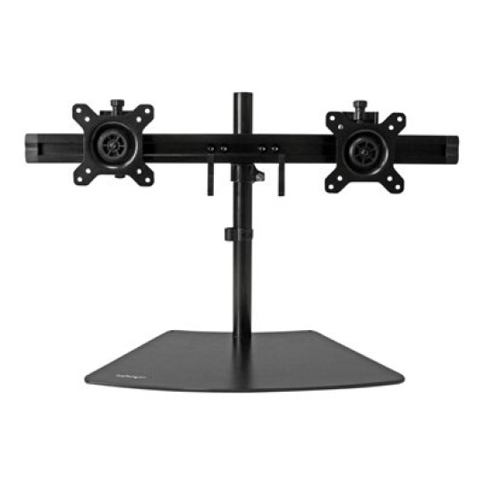 StarTech.com Dual Monitor Mount - Supports Monitors 12" to 24" - Adjustable - VESA Monitor Stand for Desk - Low Profile Base - Horizontal - Black (ARMBARDUO) - Stojan - nastavitelné rameno - pro Displej LCD - plast, ocel, hliník - cerná - velikost obrazovky: 24" - upevnitelné na stojan - pro P/N: ACCSMNT, DK30A2DH, DK30C2DAGPD, DK30C2HAGPD, PXT101YUK, TB3DK2DPM2, TB3DK2DPPD