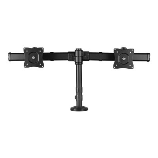 StarTech.com Dual Monitor Mount - Supports Monitors 13" to 27" - Adjustable - Desk Clamp or Grommet-Hole Desk Mount for Dual VESA Monitors - Black (ARMBARDUOG) - Stojan - pro 2 monitory - plast, hliník, ocel - cerná - velikost obrazovky: 13"-27" - pruchodka, upevnitelné na stul