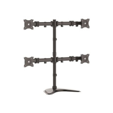 StarTech.com Quad Monitor Stand - Articulating - Supports Monitors 13" to 27" - Adjustable VESA Four Monitor Stand for 4 Screen Setup - Steel - Black (ARMBARQUAD) - Stojan - pro 4 monitory - hliník, vysoce odolná ocel - cerná - velikost obrazovky: 13"-27" - stolní stojan - pro P/N: ACCSMNT
