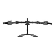 StarTech.com Triple Monitor Stand for VESA Mount Monitors up to 27" - Steel (ARMBARTRIO2) - Stojan (end caps, žerd, base plate, prícka, podložky, šrouby, držák, 2 ramena monitoru, montážní rám VESA, 2 thumbscrews) - nastavitelné rameno - pro 3 monitory - plast, hliník, ocel - cerná - velikost obrazovky: 13"-27" - upevnitelné na stojan - pro P/N: DK30CH2DPPD, USB3DOCKH2DP