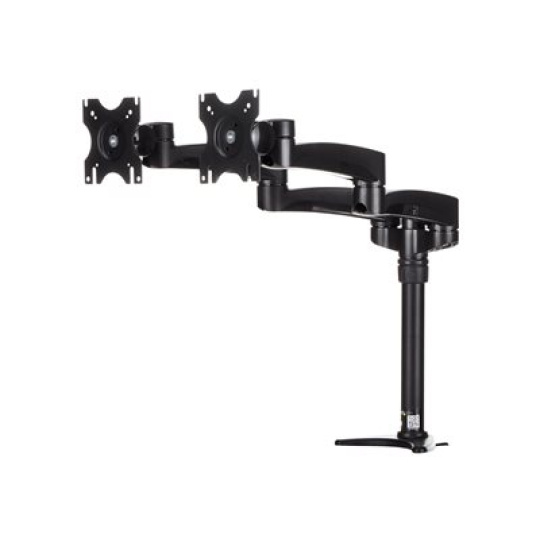 StarTech.com Desk Mount Dual Monitor Arm - Articulating - Supports Monitors 12" to 24" - Adjustable VESA Monitor Arm - Grommet or Desk Mount - Black (ARMDUAL) - Montážní sada - nastavitelné rameno - pro 2 LCD displeje - plast, ocel - černá - velikost obrazovky: 12"-24" - upevnitelné na stůl - pro P/N: ACCSMNT, ARMSTSLG, DK30A2DH, DK30C2DAGPD, DK30C2HAGPD, TB3DK2DPM2, TB3DK2DPPD