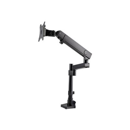 StarTech.com Desk Mount Monitor Arm with 2x USB 3.0 ports, Pole Mount Full Motion Single Arm Monitor Mount up to 17.6lbs/8kg VESA Display, Ergonomic Articulating Monitor Arm, Clamp/Grommet - Small Footprint Design (ARMPIVOT2USB3) - Montážní sada (kloubové rameno, svorka k montáži na stul, svorka s pruchodkou) - pro obrazovka - vysoce odolný hliník - cerná - velikost obrazovky: 17"-34" - upevnitelné na stul