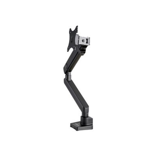 StarTech.com Desk Mount Monitor Arm with 2x USB 3.0 ports, Slim Full Motion Adjustable Single Monitor VESA Mount up to 17.6lbs (8kg) Display, Ergonomic Articulating Arm, Desk Clamp/Grommet - One-touch Adjustment (ARMSLIM2USB3) - Montážní sada (kloubové rameno, svorka k montáži na stul, svorka s pruchodkou) - Slim Full-motion - pro LCD displej/zahnutý LCD displej - vysoce odolný hliník - cerná - velikost obrazovky: 17"-34" - upevnitelné na stul