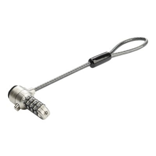StarTech.com Universal Laptop Cable Lock Expansion Loop, 6? (15cm) Anti Theft 4-Digit Combination K-Slot Lock, Computer Security Cable to Create Twin/Multi-Head Lock for Multiple Devices - Security Cable Loop (BRNCHLOCK) - Bezpecnostní kabelový zámek - cerná a stríbrná - 15 cm