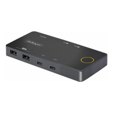 StarTech.com 2-Port USB-C KVM Switch, Single-4K 60Hz HDMI Monitor, Dual-100W Power Delivery Pass-through Ports, Bus Powered, USB Type-C/USB4/Thunderbolt 3/4 Compatible - Small Form Factor (C2-H46-UC2-PD-KVM) - Prepínac KVM - 2 x KVM / zvuk / USB - 1 místní uživatel - desktop