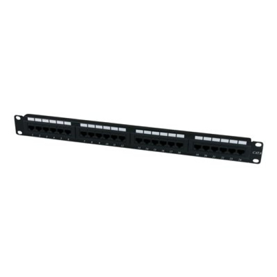 StarTech.com 24 Port 1U Rackmount Cat 6 110 Patch Panel - 24 port Network Patch Panel - RJ45 Ethernet 110 type Rack Mount Patch Panel 1U (C6PANEL24) - Propojovací panel - CAT 6 - cerná - 1U - 24 porty - pro P/N: RACK-18U-20-WALL-OA, RACK-21U-20-WALL-OA, RACK-24U-20-WALL-OA, RK12OD2, RK3236BKF