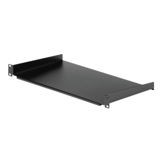 StarTech.com 1U Fixed Server Rack Mount Shelf, 10in Deep Steel Universal Cantilever Tray for 19" AV/Data/Network Equipment Rack with Cage Nuts & Screws, 44lbs Weight Capacity, 10" Deep - 1U Network Rack Shelf (CABSHELF1U10) - Police skríne - cerná - 1U - 10"