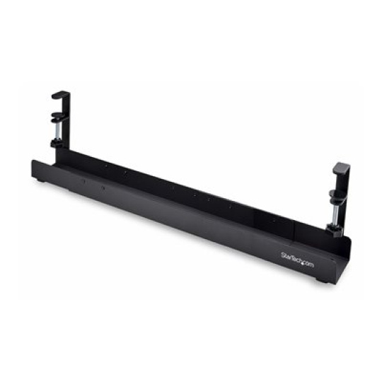 StarTech.com Under Desk Cable Management Tray, Clamp-on Installation - Zásuvka pro management kabelu - montáž pod stul - cerná - 80 cm