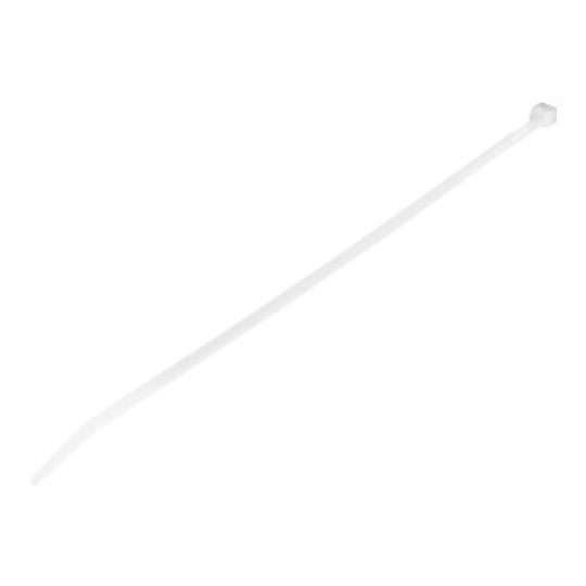 StarTech.com 10"(25cm) Cable Ties, 1/8"(4mm) wide, 2-5/8"(68mm) Bundle Diameter, 50lb(22kg) Tensile Strength, Nylon Self Locking Zip Ties w/ Curved Tip, 94V-2/UL Listed, 100 Pack, White - Nylon 66 Plastic - TAA (CBMZT10N) - Kabelová stahovací páska - 25.4 cm - bílá - kompatibilní s TAA (balení 100)