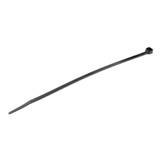StarTech.com 20cm(8") Cable Ties, 4mm(1/8") wide, 55mm(2-1/8") Bundle Diameter, 22kg(50lb) Tensile Strength, Nylon Self Locking Zip Ties with Curved Tip, 94V-2/UL Listed, 100 Pack, Black - Nylon 66 Plastic - TAA (CBMZT8B) - Kabelová stahovací páska - 20.32 cm - cerná - kompatibilní s TAA (balení 100)