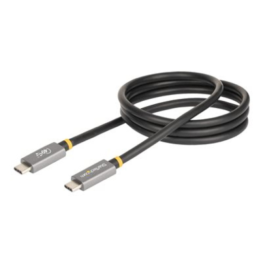 StarTech.com 3ft (1m) USB4 Cable, USB-IF Certified USB-C Cable, 40 Gbps, USB Type-C Data Transfer Cable, 100W Power Delivery, 8K 60Hz, Compatible w/Thunderbolt 4/3/USB 3.2 - USB C to C cable (CC1M-40G-USB-CABLE) - USB kabel - 24 pin USB-C (M) do 24 pin USB-C (M) - USB 2.0 / USB 3.1 / USB 3.2 / USB4 / Thunderbolt 3 / Thunderbolt 4 - 1 m - rychlost prenosu dat až 40 Gbps, USB napájení (100W), podporuje 4K, podpora 8K - cerná