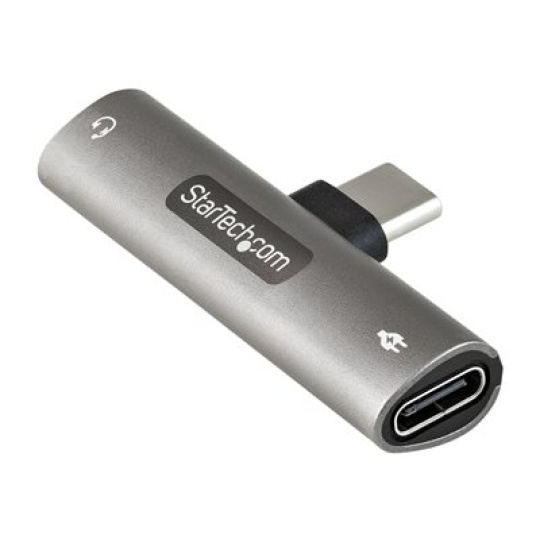 StarTech.com USB C Audio & Charge Adapter, USB-C Audio Adapter w/ 3.5mm TRRS Headphone/Headset Jack and 60W USB Type-C Power Delivery Pass-through Charger, For USB-C Phone/Tablet/Laptop - USB-C to Audio & Charging (CDP235APDM) - Dokovací stanice - USB-C