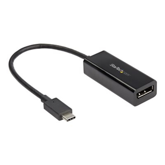 StarTech.com USB C to DisplayPort Adapter, 8K/5K/4K USB Type C to DP 1.4 Alt Mode Video Converter, HBR3/DSC/HDR, 8K 60Hz, Thunderbolt 3 Compatible DisplayPort 1.4 Monitor Display Adapter - 8K USB-C to DP Adapter (CDP2DP14B) - Adaptér DisplayPort - 24 pin USB-C (M) do DisplayPort (F) - Thunderbolt 3 / DisplayPort 1.4 - podpora 1080p, podpora 4K120Hz, podpora 8K60Hz (7680 x 4320), podpora 5K60Hz - cerná - pro P/N: TB4CDOCK