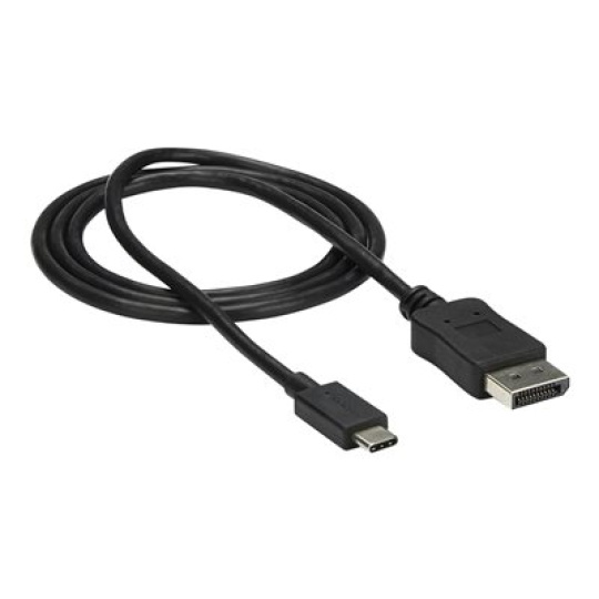 StarTech.com 3ft/1m USB C to DisplayPort 1.2 Cable 4K 60Hz, USB-C to DisplayPort Adapter Cable HBR2, USB Type-C DP Alt Mode to DP Monitor Video Cable, Compatible with Thunderbolt 3, Black - USB-C Male to DP Male (CDP2DPMM1MB) - Kabel DisplayPort - 24 pin USB-C (M) do DisplayPort (M) - Displayport 1.2/Thunderbolt 3 - 1 m - podpora 4K60 Hz (3840 x 2160) - cerná - pro P/N: TB33A1C, TB3DK2DPM2, TB3DKDPMAW, TB3DKDPMAWUE, TB3DOCK2DPPD, TB3DOCK2DPPU