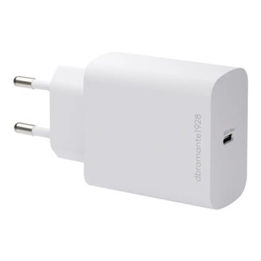 dbramante1928 re-charge - Sítový adaptér - 45 Watt - 3 A - Apple 2.4A, PD/PPS, PD 2.0, PD 3.0, QC 2.0, QC 3.0, AFC, SCP, Fast Charge (24 pin USB-C) - bílá - Evropa