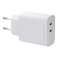 dbramante1928 re-charge - Sítový adaptér - 45 Watt - Apple 2.4A, PD/PPS, PD 2.0, PD 3.0, QC 2.0, QC 3.0, AFC, SCP, Fast Charge - 2 výstupní konektory (24 pin USB-C) - bílá - Evropa